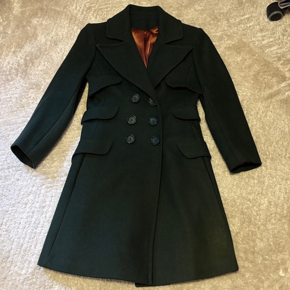 Jackets & Blazers - Vintage Elegant Double-Breasted Green Coat